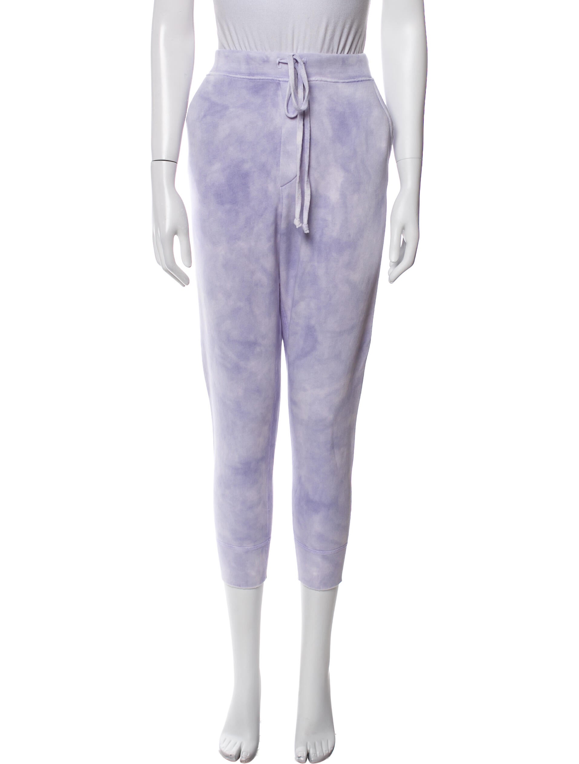Nili Lotan Printed Raw-Edge Trim Sweatpants w/ Tags