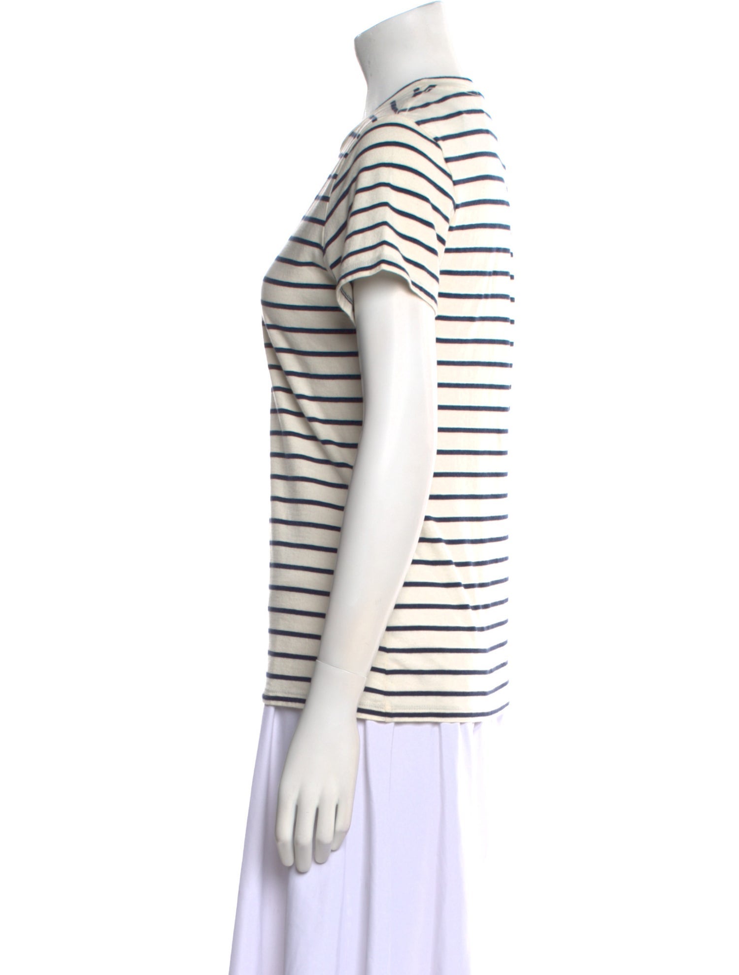 Nili Lotan Striped Crew Neck T-Shirt w/ Tags