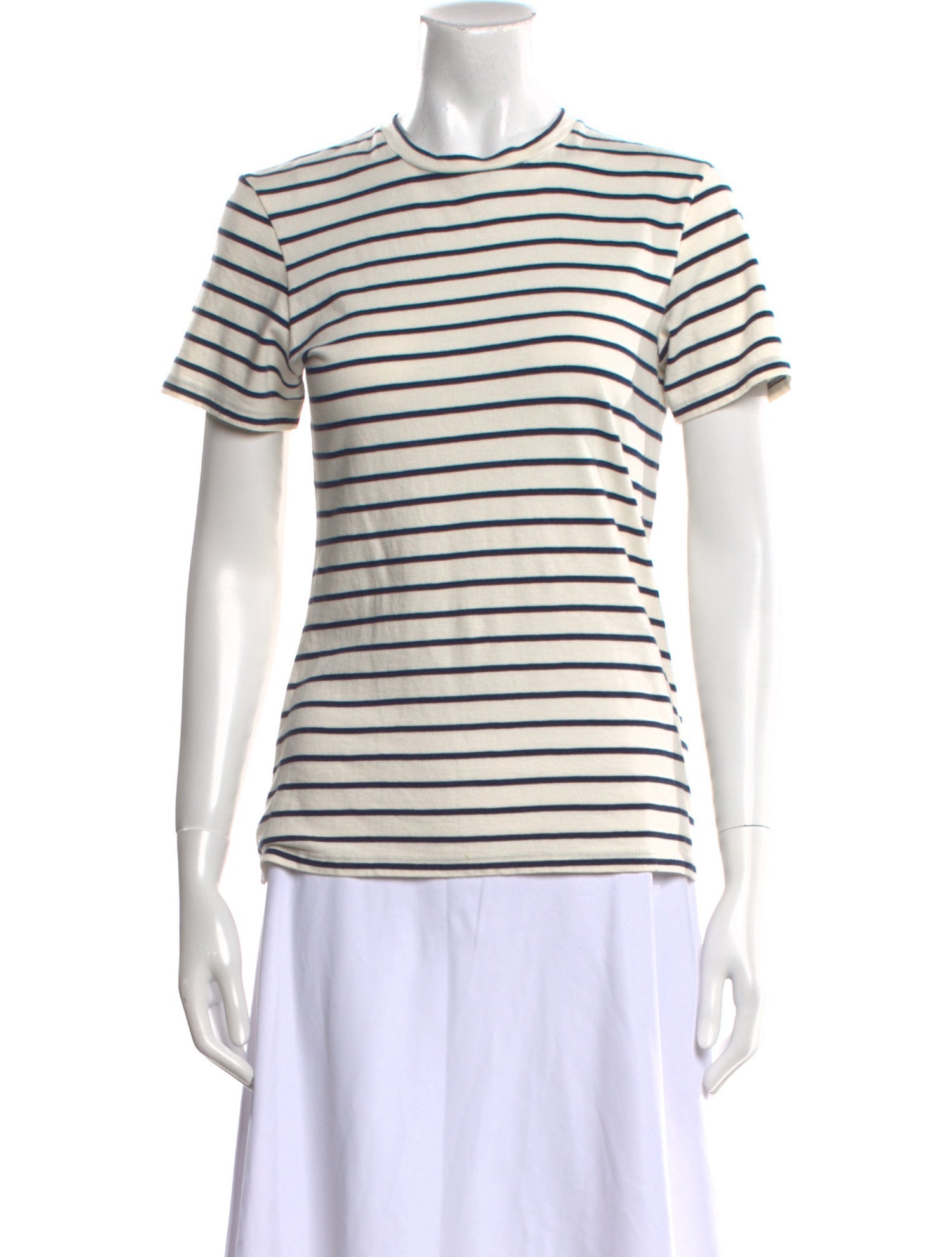 Nili Lotan Striped Crew Neck T-Shirt w/ Tags