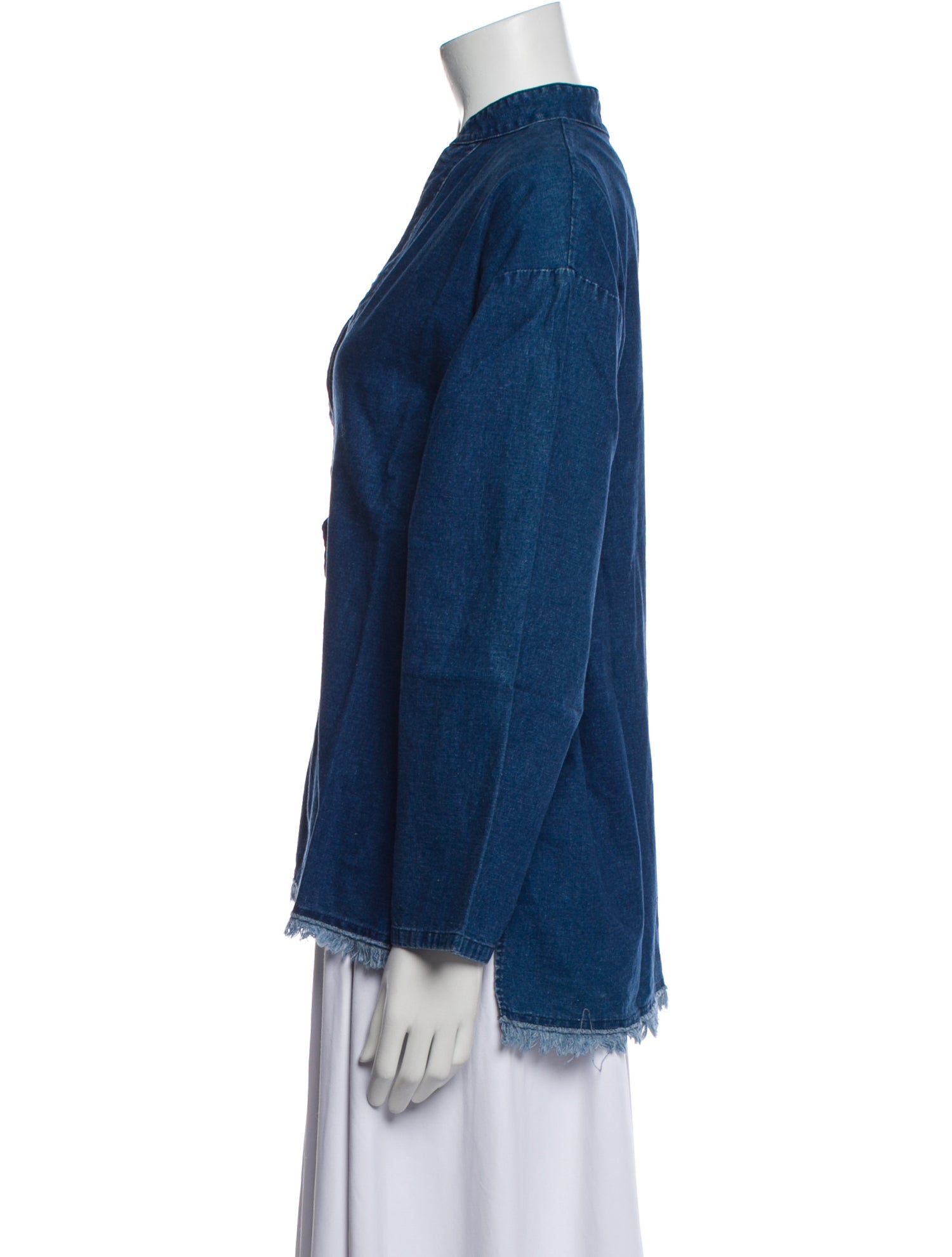 Nili Lotan V-Neck Long Sleeve Blouse