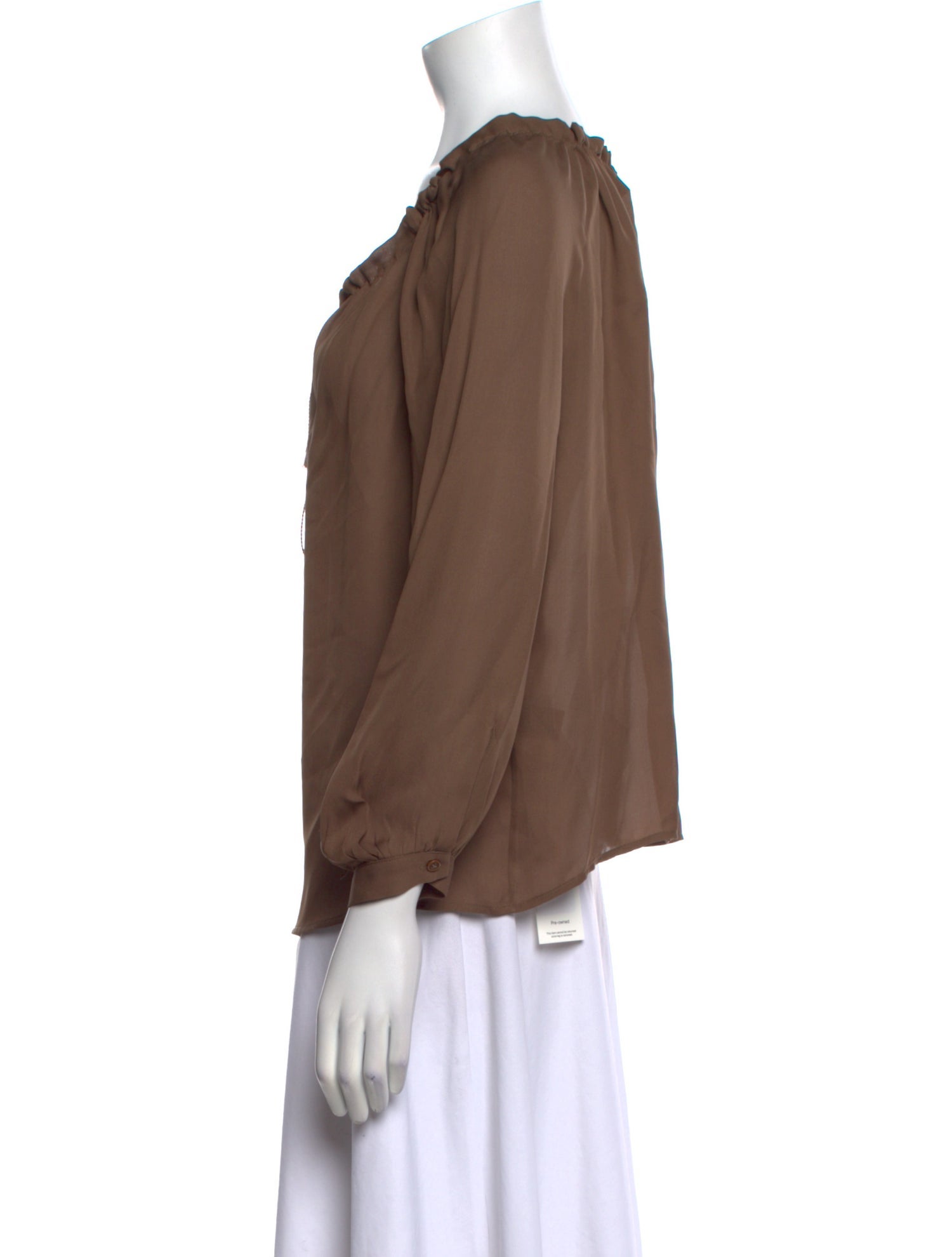 Nili Lotan Silk Scoop Neck Blouse