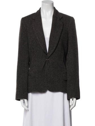 Nili Lotan Wool Tweed Pattern Blazer