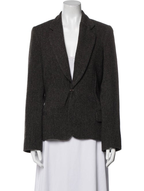 Nili Lotan Wool Tweed Pattern Blazer