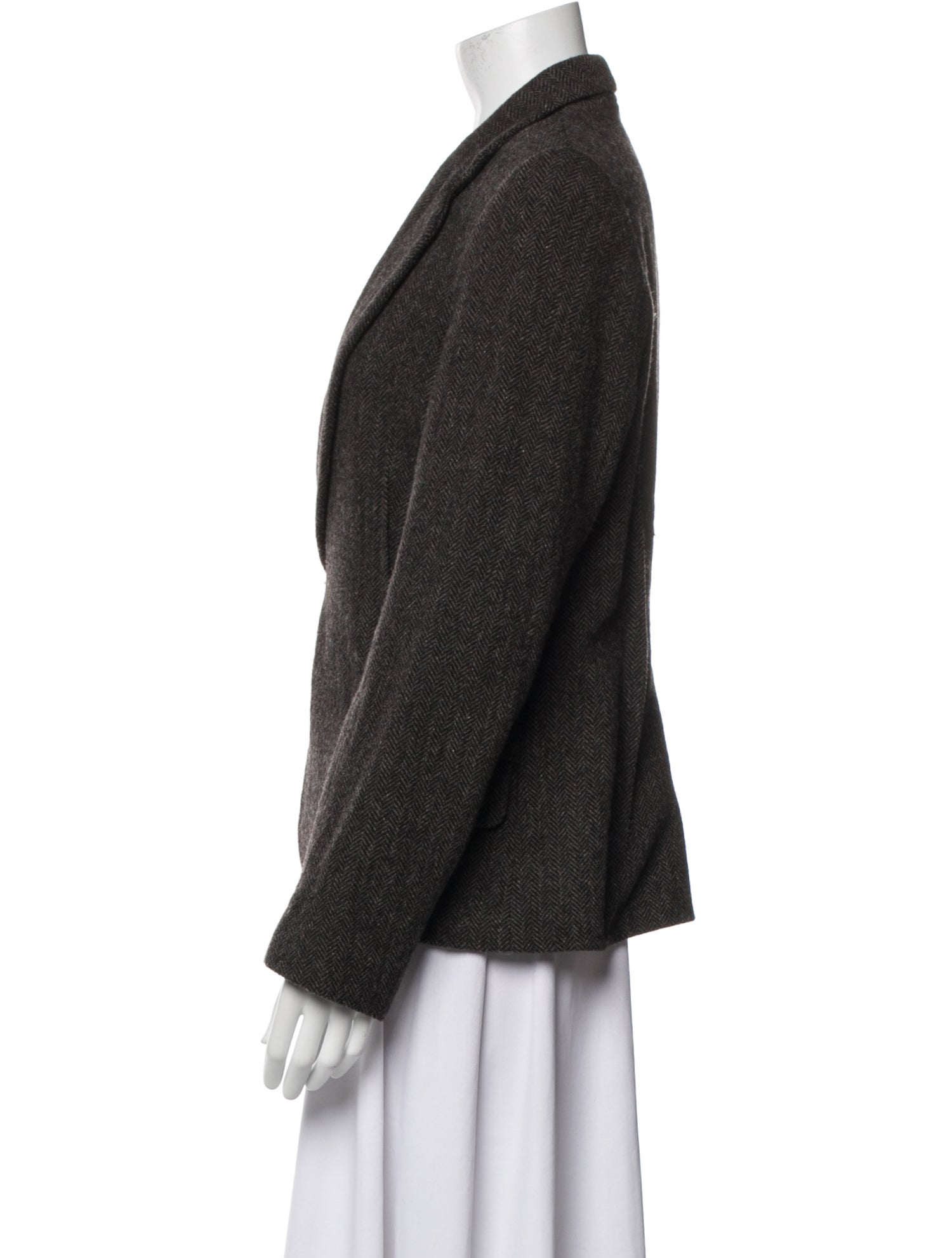 Nili Lotan Wool Tweed Pattern Blazer