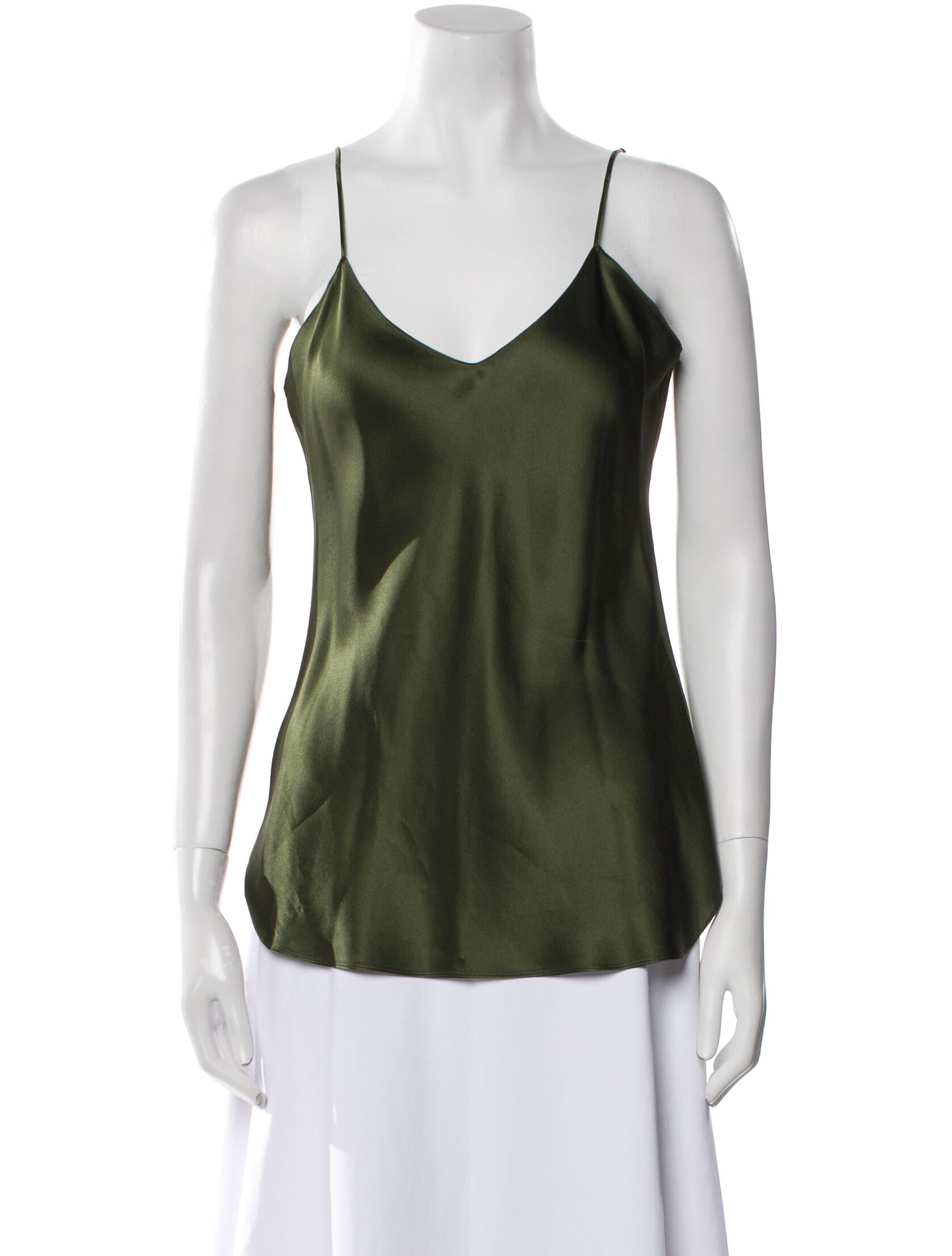 Nili Lotan Satin V-Neck Top