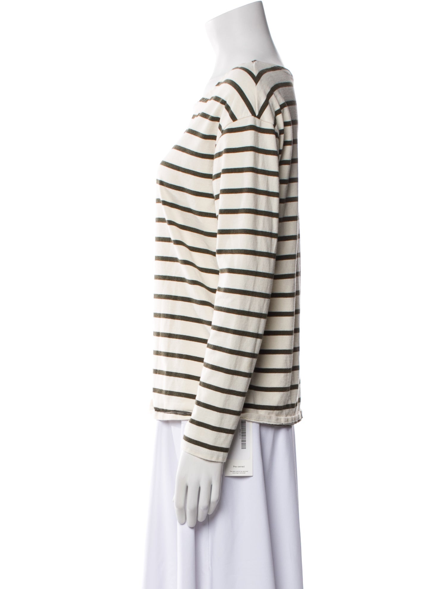 Nili Lotan Striped Bateau Neckline Top