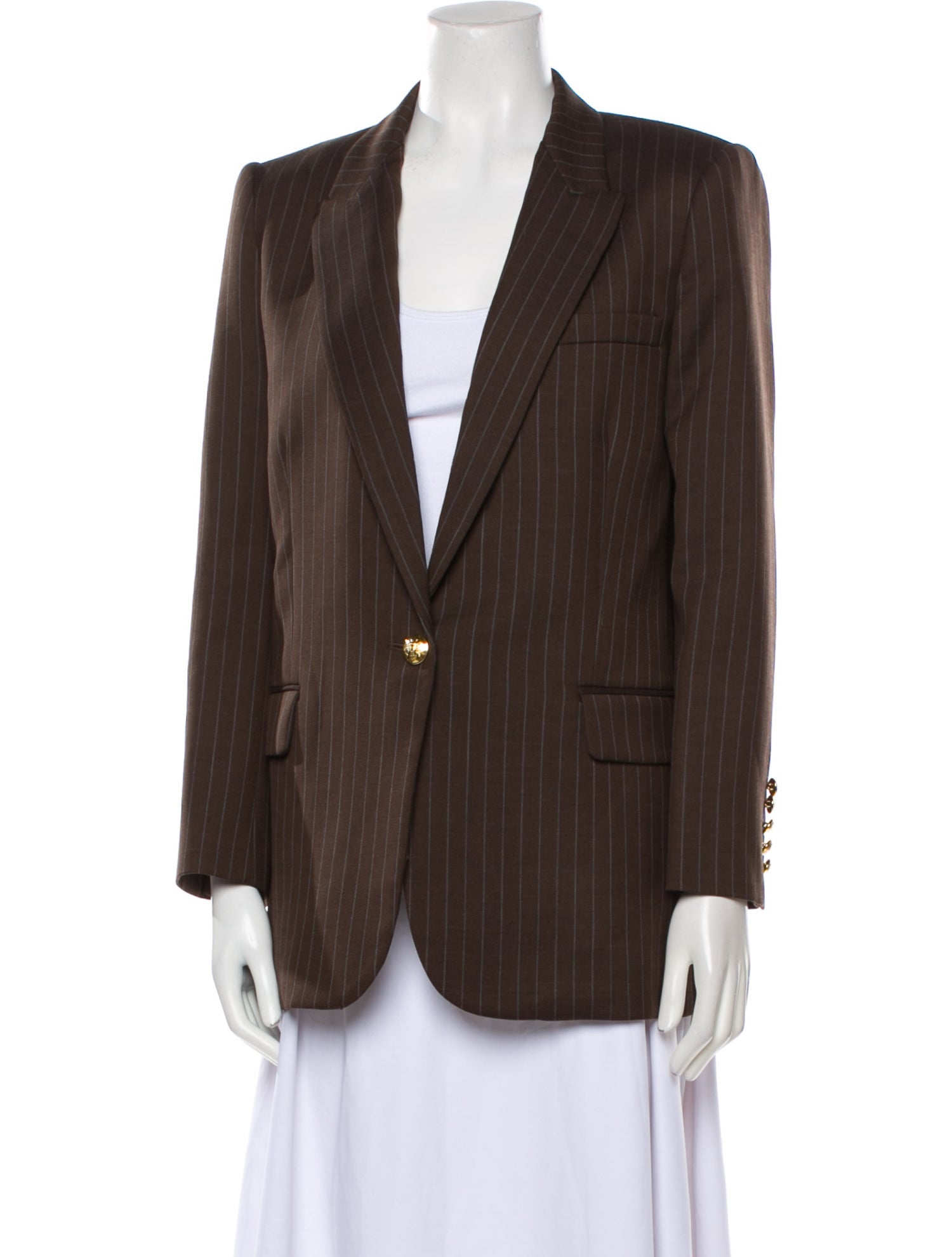 Nili Lotan Virgin Wool Striped Blazer