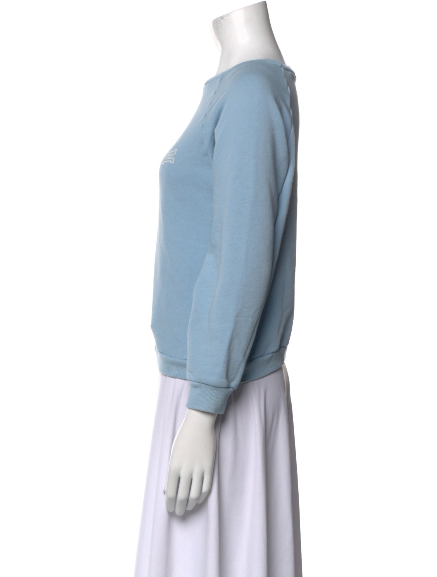 Nili Lotan Graphic Print Bateau Neckline Sweatshirt