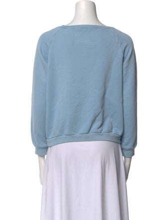 Nili Lotan Graphic Print Bateau Neckline Sweatshirt