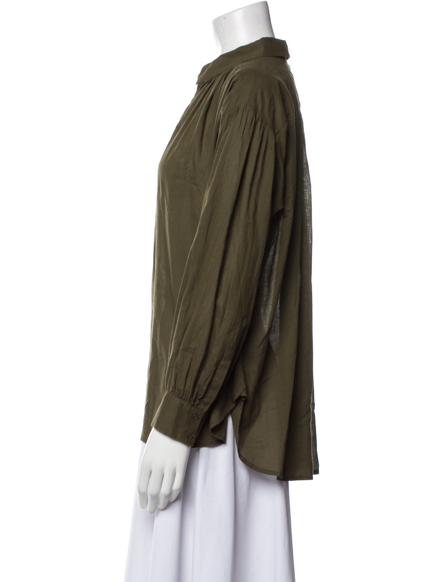 Nili Lotan Long Sleeve Button-Up Top