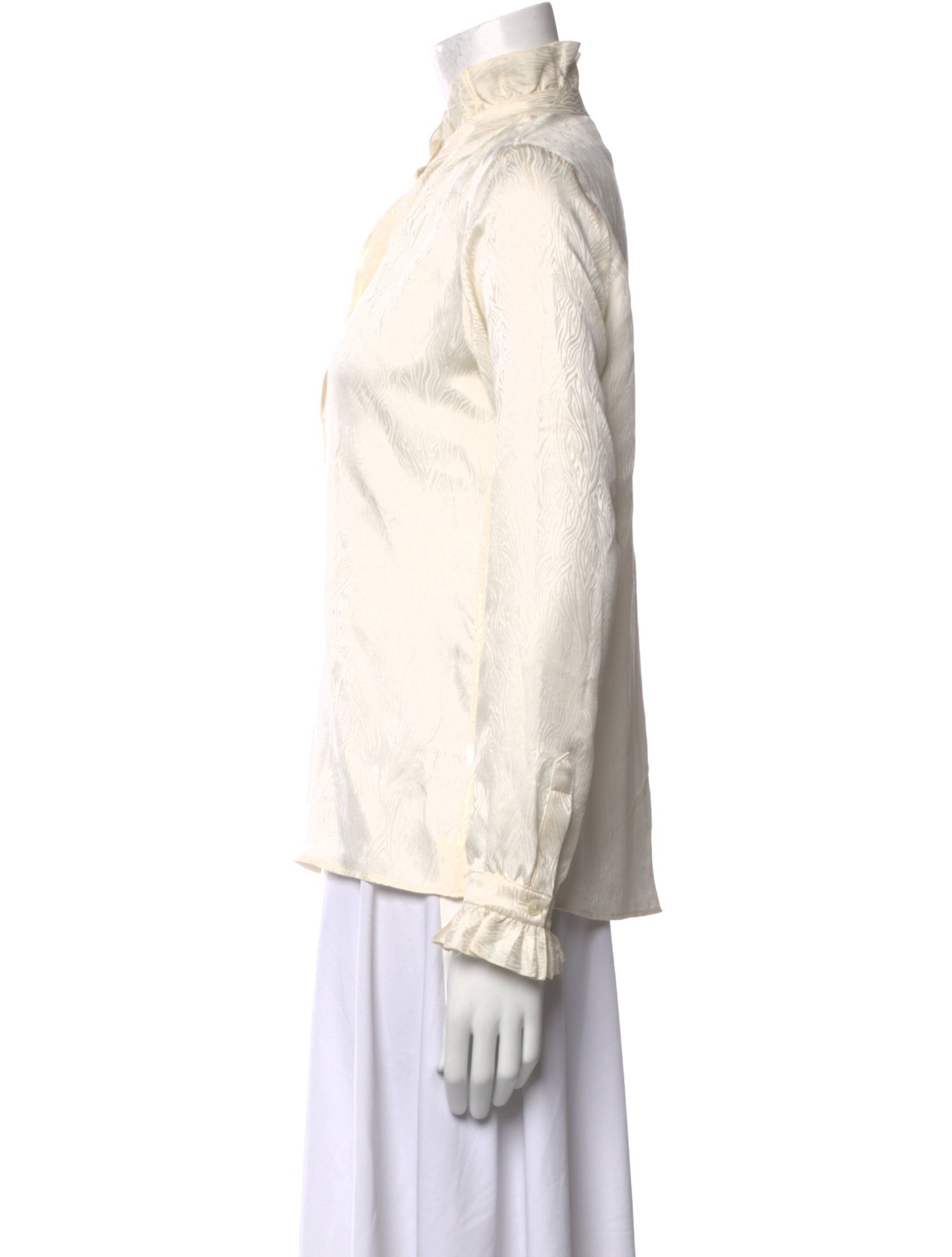 Nili Lotan Silk Mock Neck Blouse