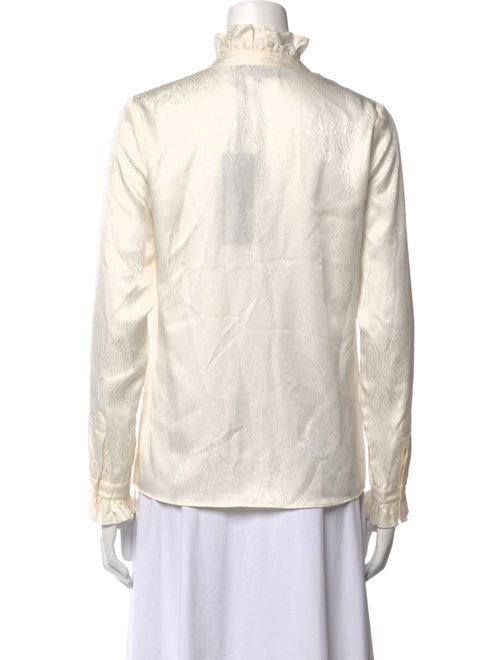 Nili Lotan Silk Mock Neck Blouse