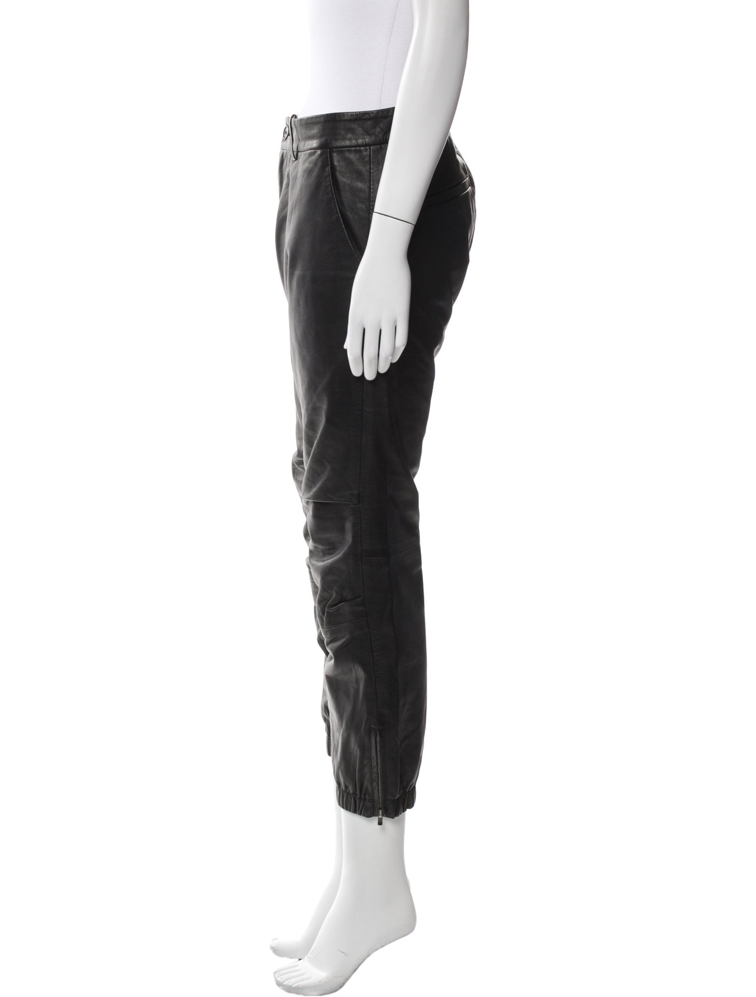 Nili Lotan Leather Straight Leg Pants