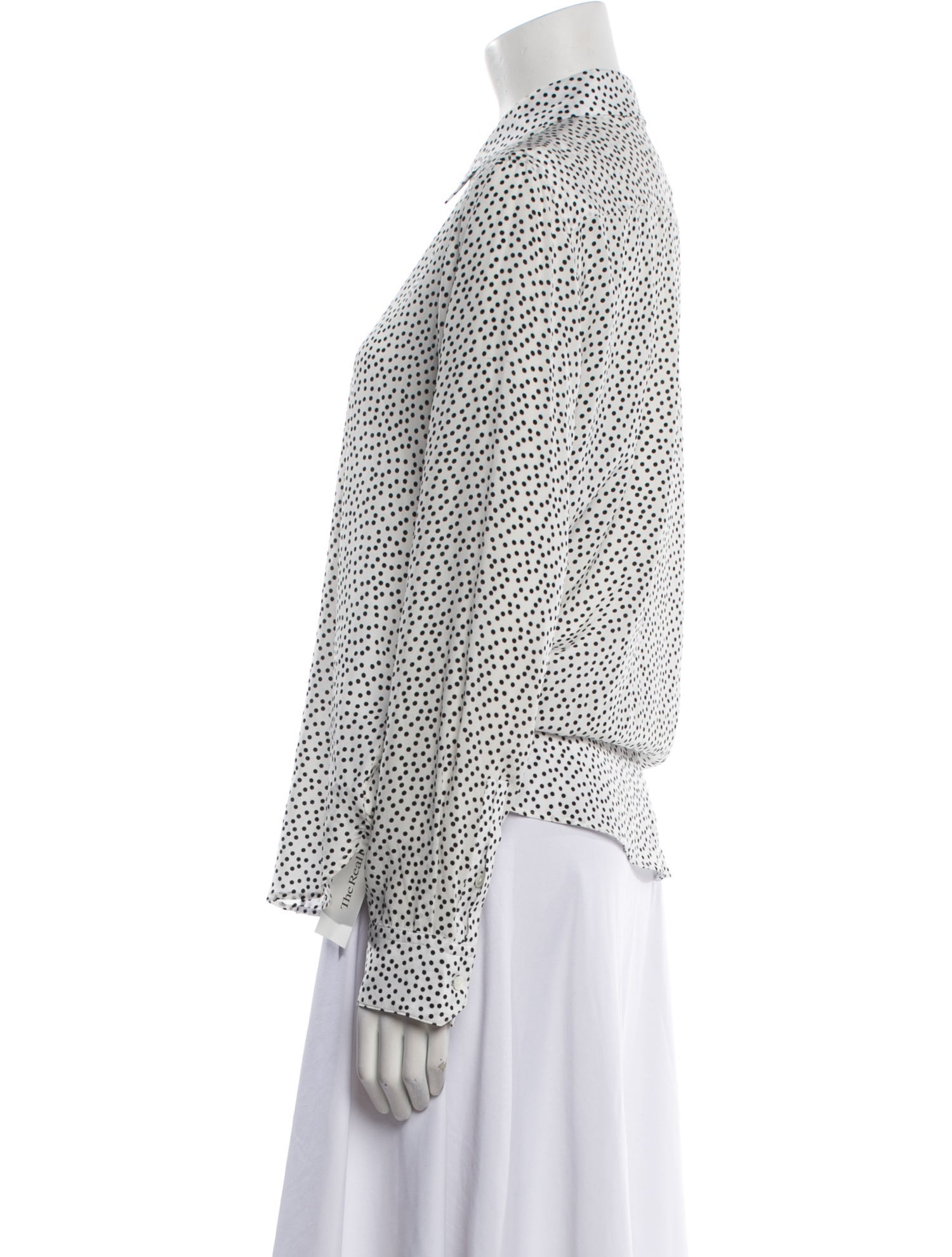 Nili Lotan Silk Printed Button-Up Top