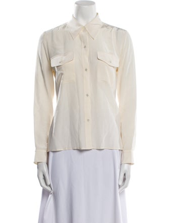 Nili Lotan Long Sleeve Button-Up Top