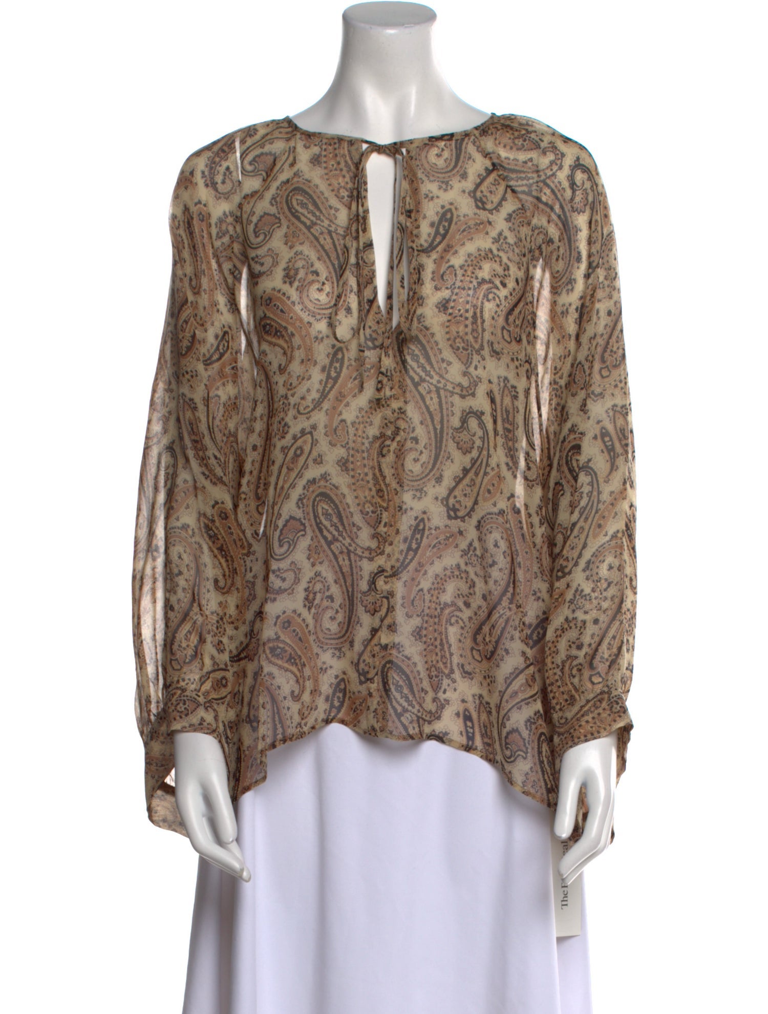 Nili Lotan Silk Paisley Print Blouse