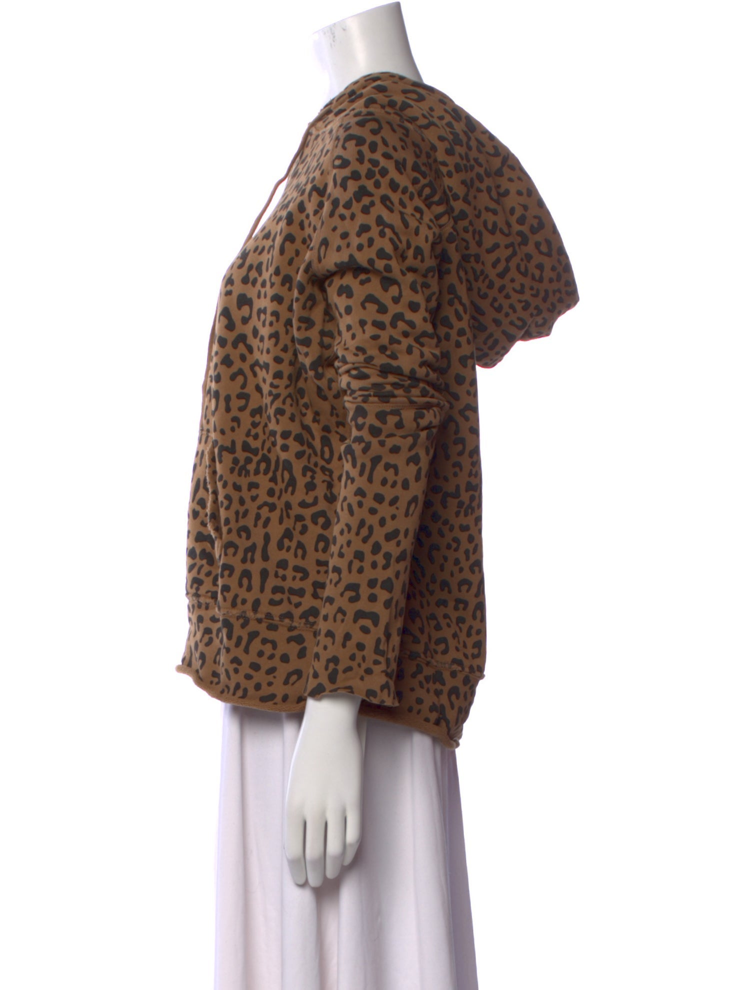Nili Lotan Animal Print Mock Neck Sweatshirt