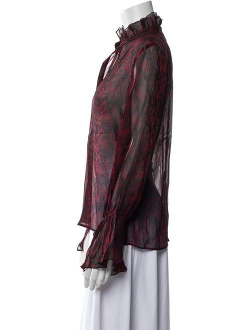 Nili Lotan Silk Printed Blouse