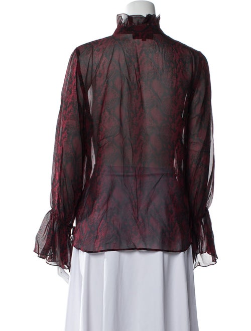 Nili Lotan Silk Printed Blouse
