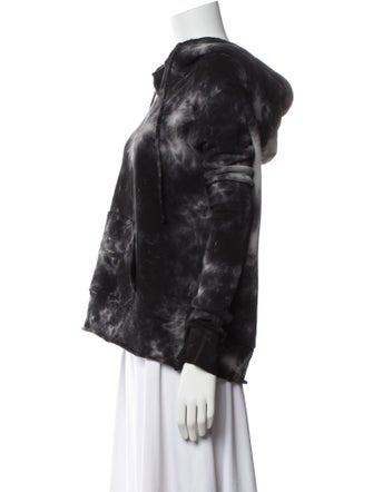 Nili Lotan Tie-Dye Print V-Neck Sweatshirt