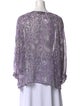 Nili Lotan Silk Paisley Print Blouse