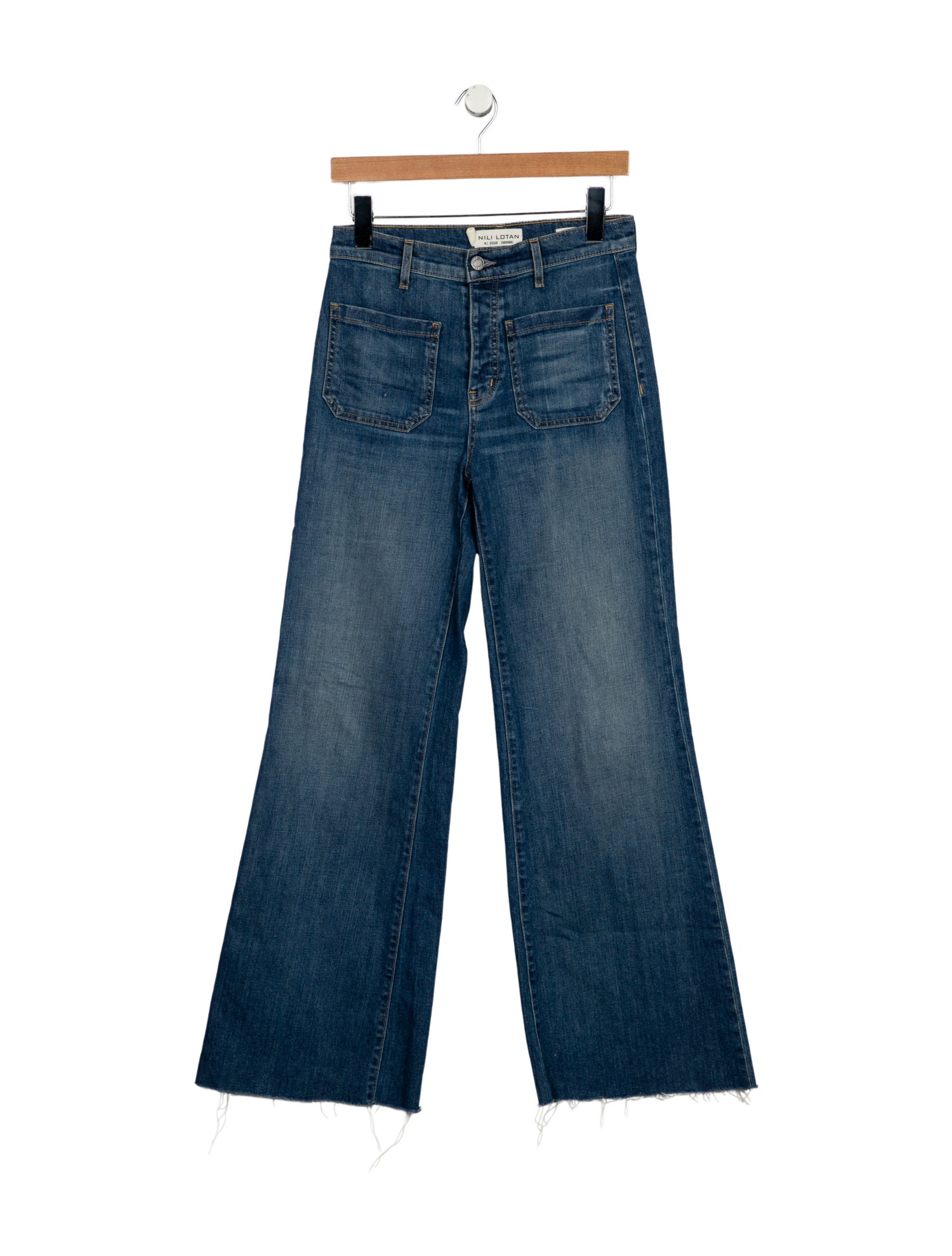 Nili Lotan Mid-Rise Wide Leg Jeans