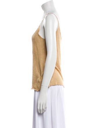 Nili Lotan Linen V-Neck Top