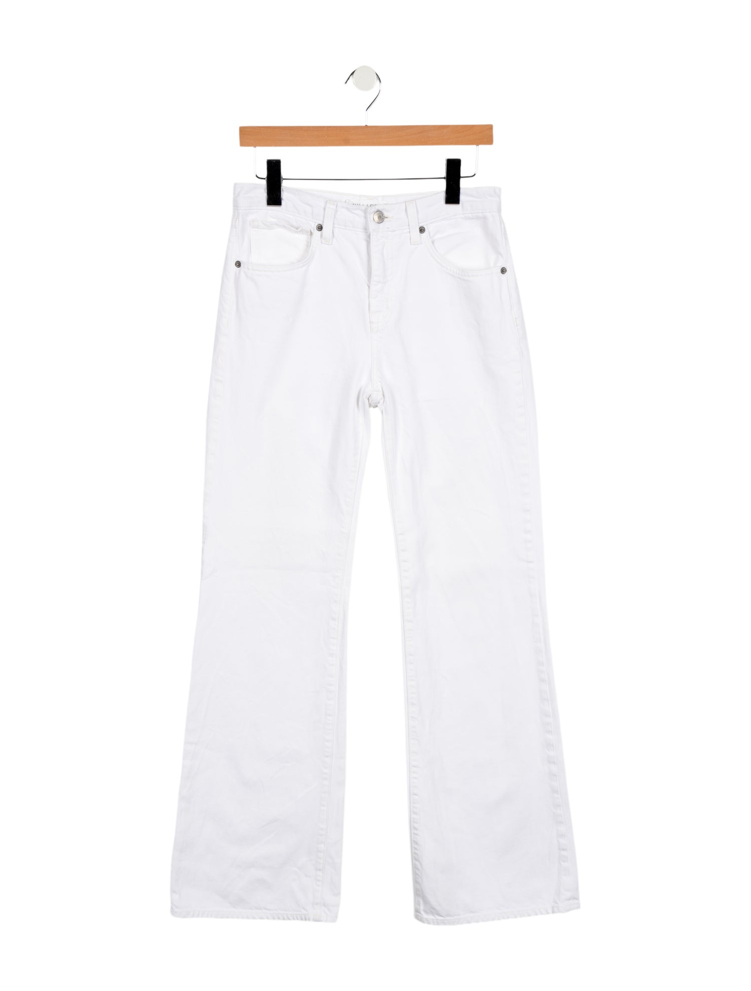 Nili Lotan Mid-Rise Wide Leg Jeans