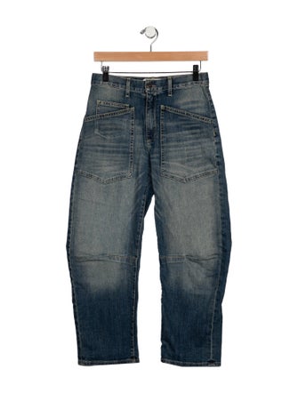 Nili Lotan Mid-Rise Straight Leg Jeans