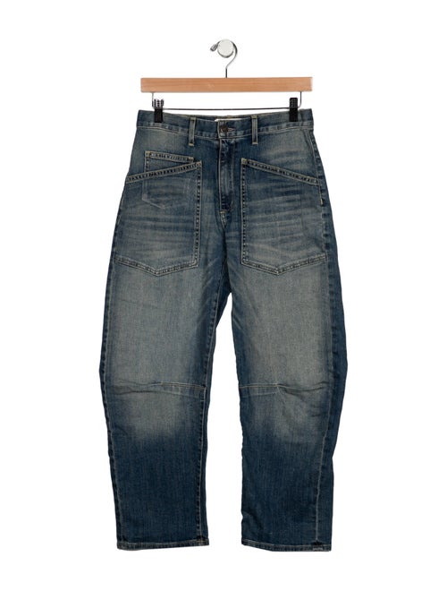 Nili Lotan Mid-Rise Straight Leg Jeans