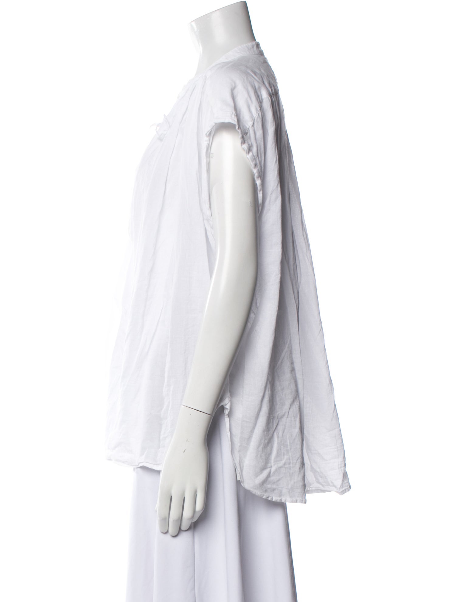 Nili Lotan V-Neck Short Sleeve Blouse