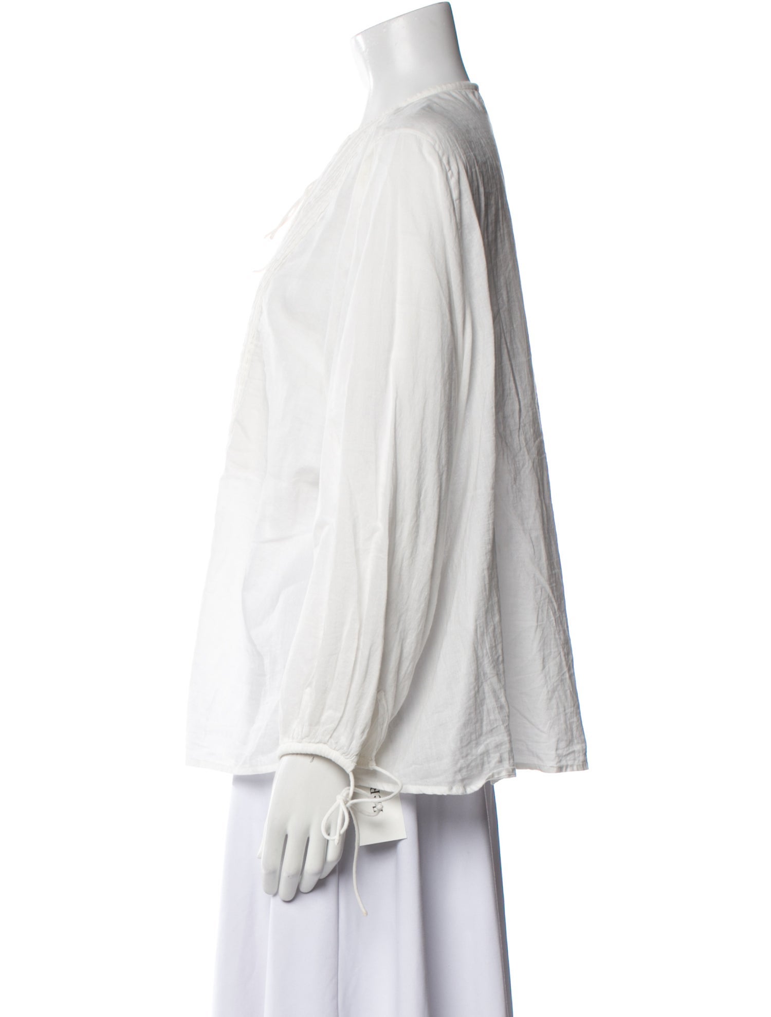 Nili Lotan V-Neck Long Sleeve Blouse