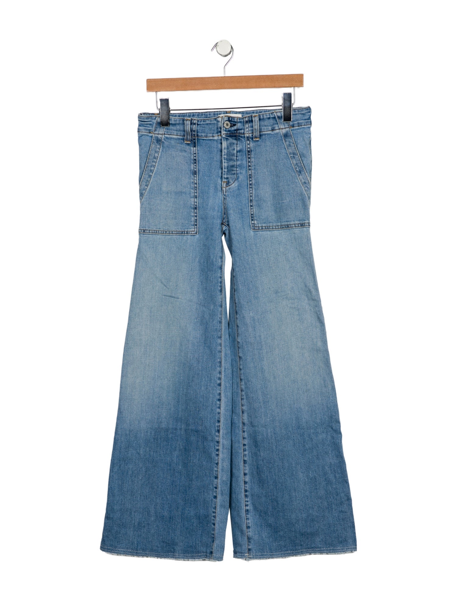 Nili Lotan Mid-Rise Wide Leg Jeans