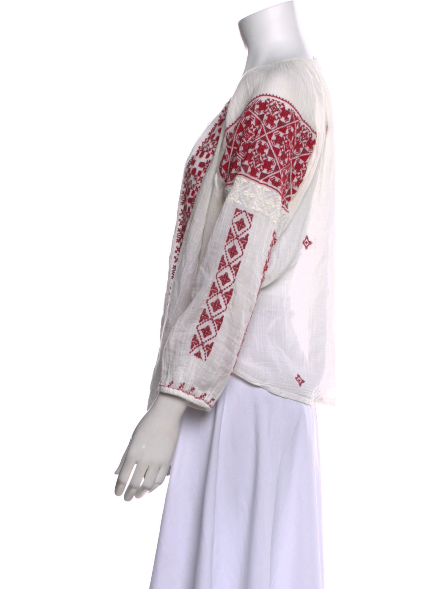 Nili Lotan Printed Scoop Neck Blouse