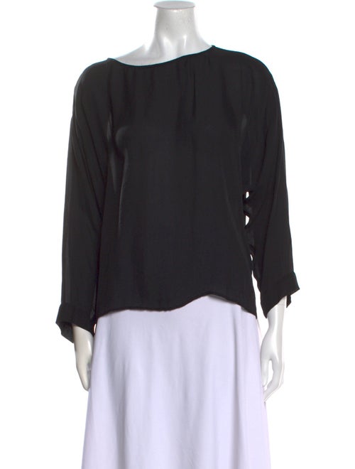 Nili Lotan Silk Bateau Neckline Blouse