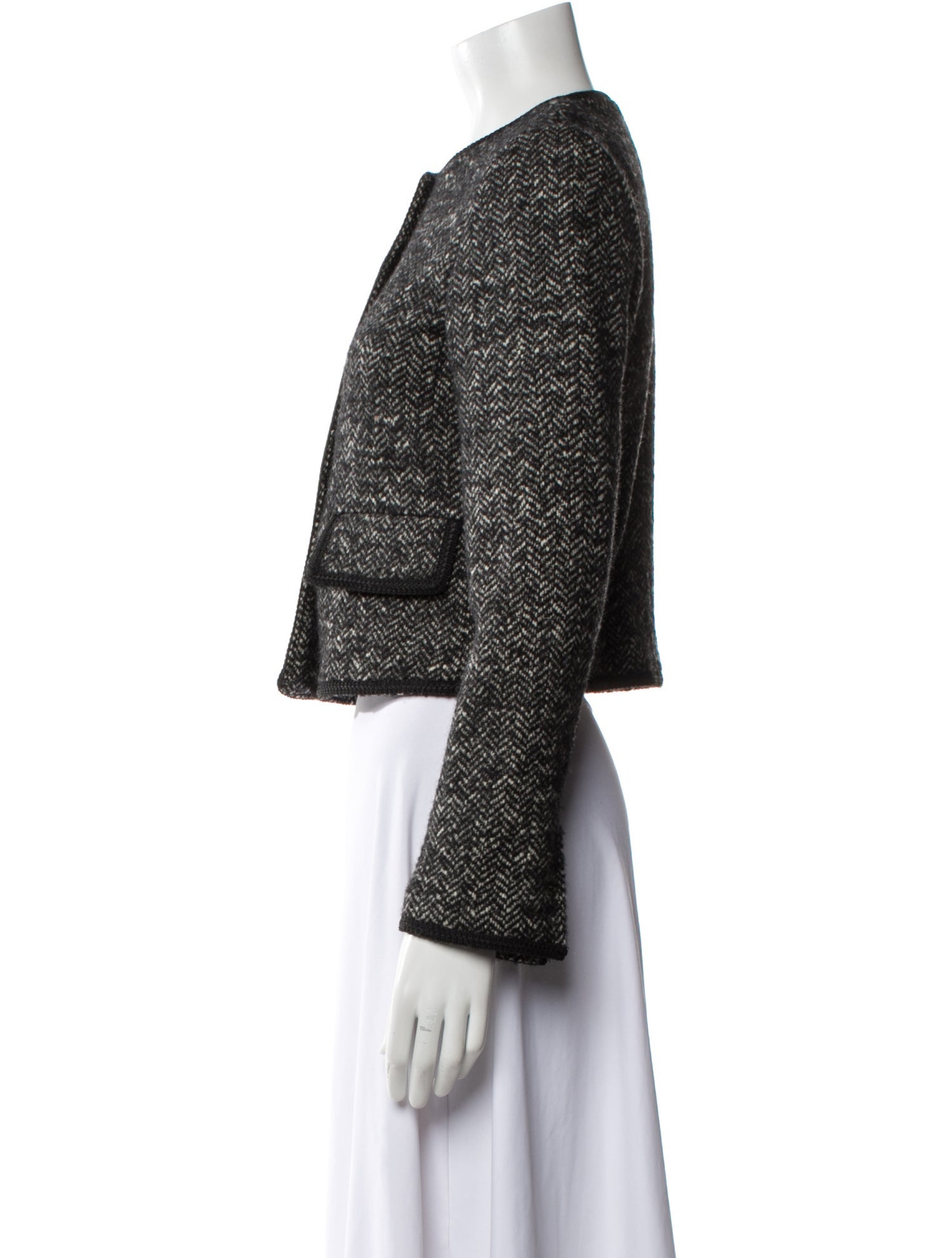 Nili Lotan Virgin Wool Tweed Pattern Jacket