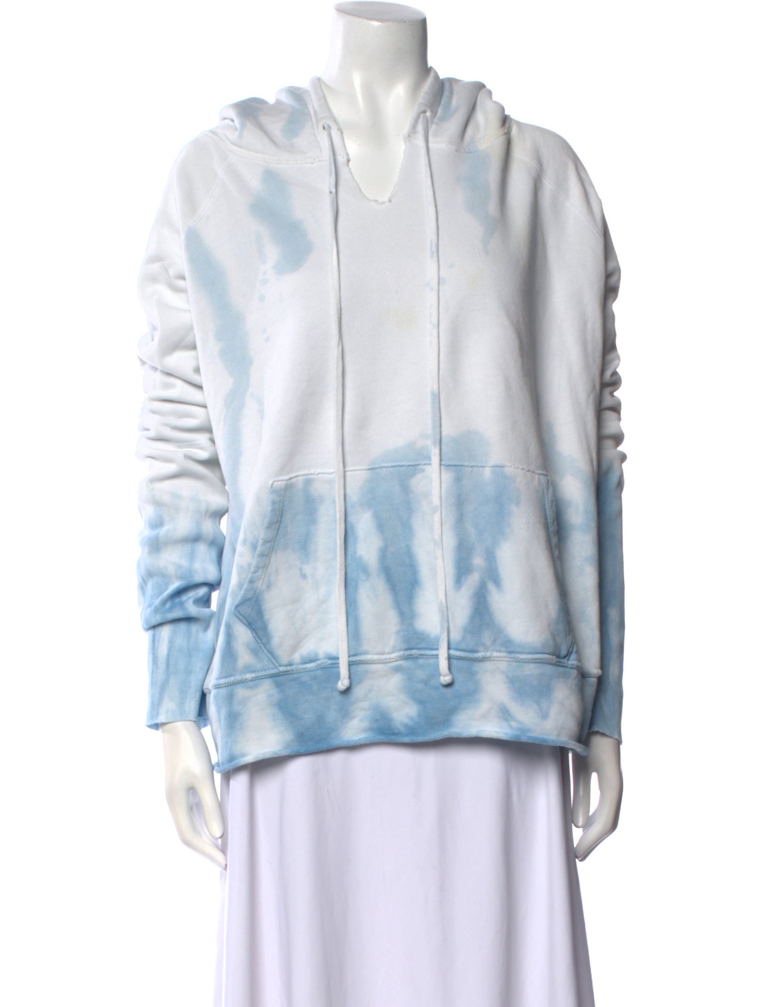 Nili Lotan Tie-Dye Print V-Neck Sweatshirt