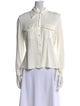 Nili Lotan Silk Long Sleeve Button-Up Top