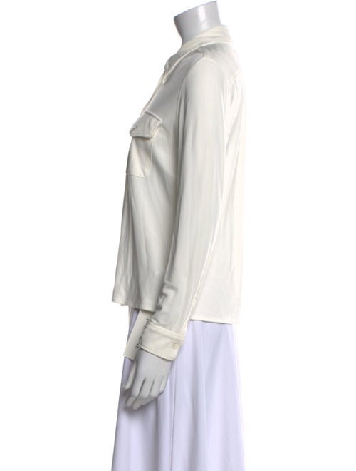 Nili Lotan Silk Long Sleeve Button-Up Top