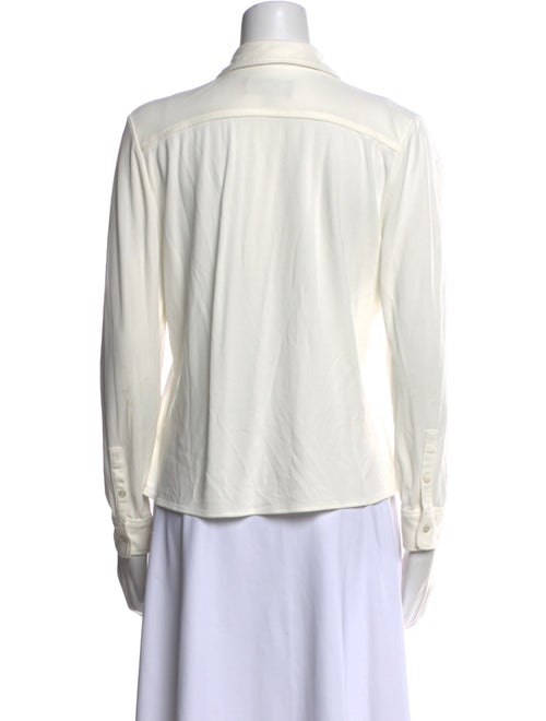 Nili Lotan Silk Long Sleeve Button-Up Top