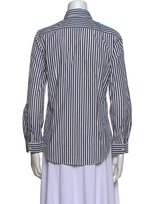 Nili Lotan Striped Long Sleeve Button-Up Top