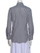 Nili Lotan Striped Long Sleeve Button-Up Top
