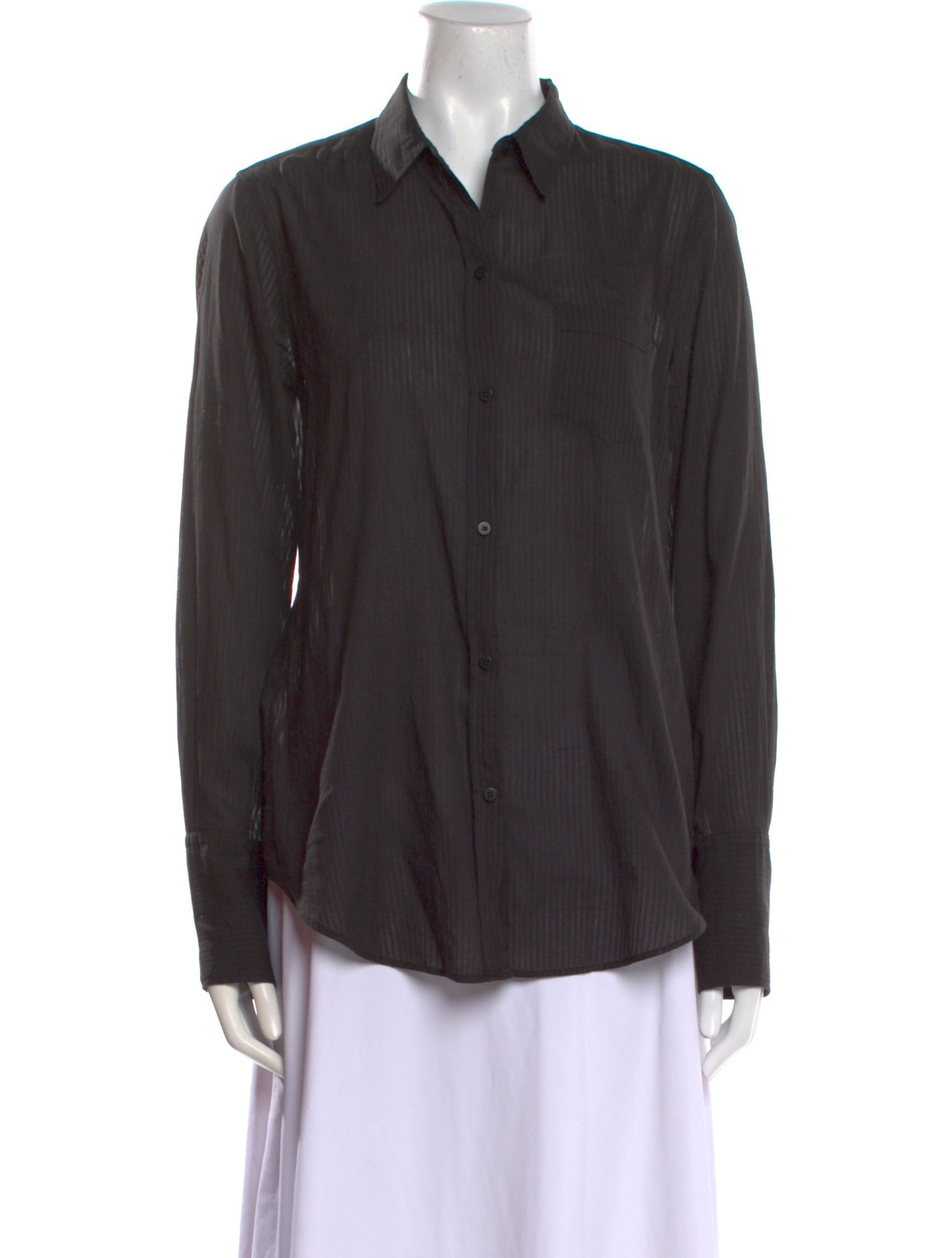 Nili Lotan Long Sleeve Button-Up Top