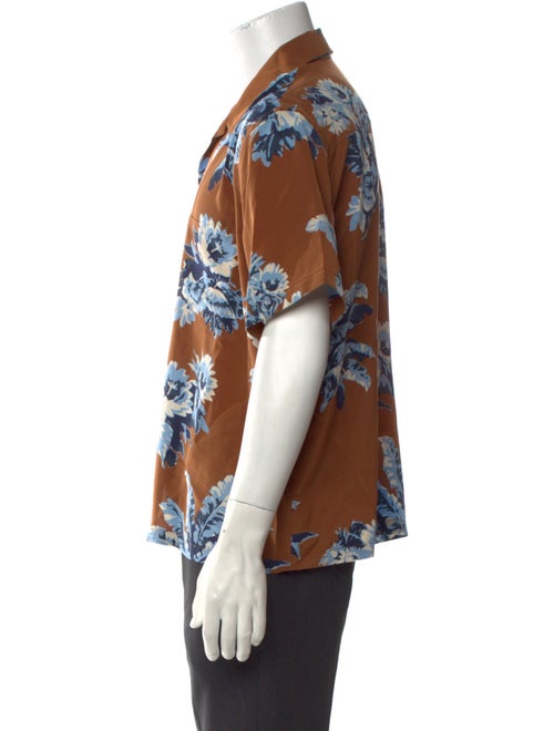 Nili Lotan Silk Floral Print Shirt