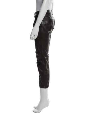 Nili Lotan Lambskin Straight Leg Pants