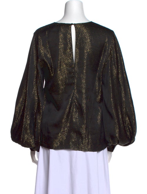 Nili Lotan Bateau Neckline Long Sleeve Blouse