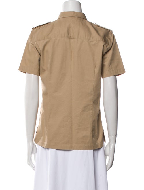 Nili Lotan Short Sleeve Button-Up Top