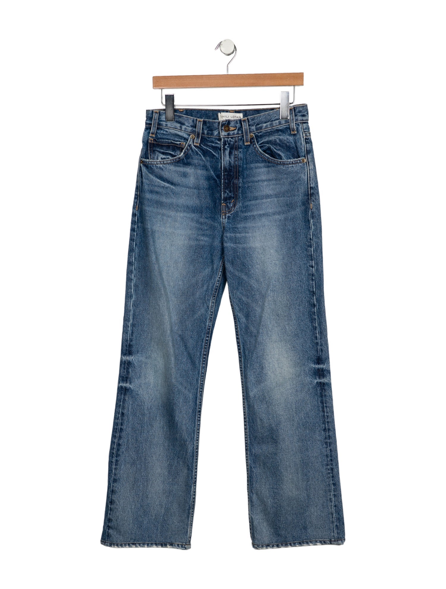 Nili Lotan Mid-Rise Wide Leg Jeans