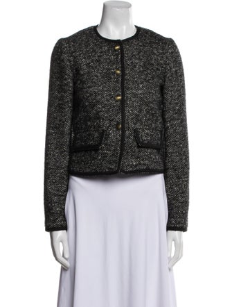 Nili Lotan Virgin Wool Tweed Pattern Jacket