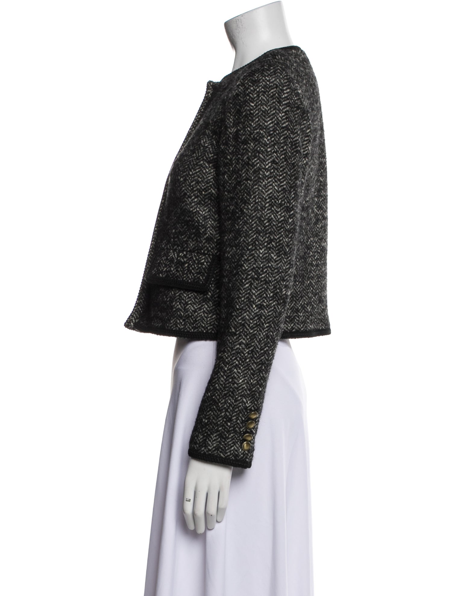 Nili Lotan Virgin Wool Tweed Pattern Jacket